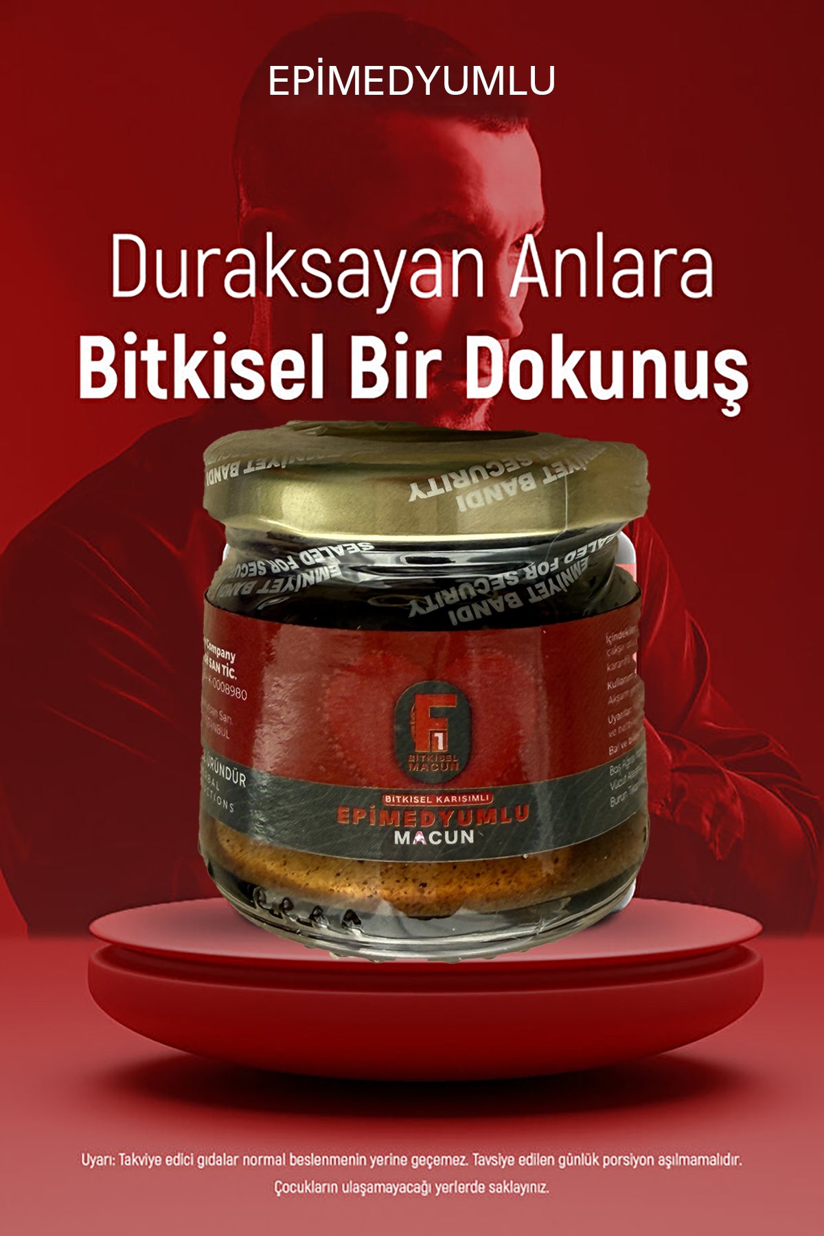 F1 Bitkisel Ginsengi Tribulus Terrestris Maca Ekstrat Içeren Takviye Edici Gıda 40 gr