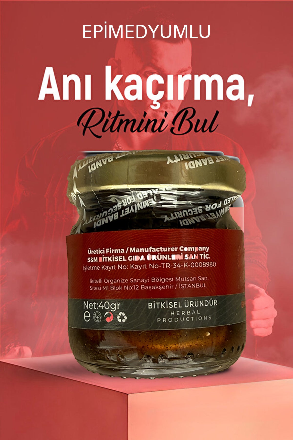 F1 Bitkisel Ginsengi Tribulus Terrestris Maca Ekstrat Içeren Takviye Edici Gıda 40 gr